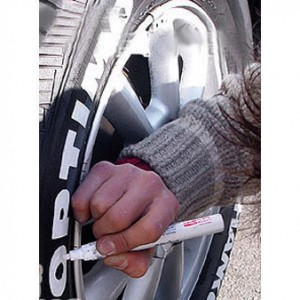 店家促销产品-白色轮胎笔 汽车轮胎涂装笔